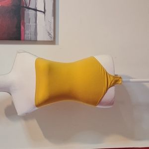 Golden Yellow Strapless Body Suit. Size XS